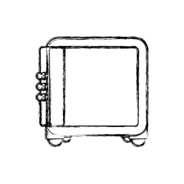 Safe strongbox opened Illustrazione stock