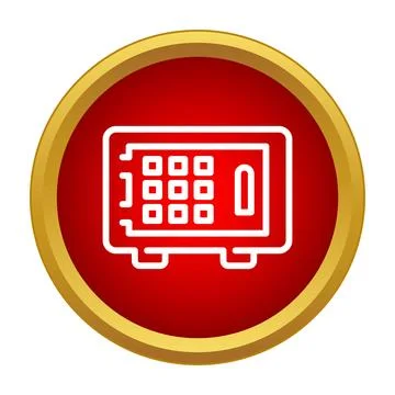 Safe strongbox providing security for valuable items Stock Illustration