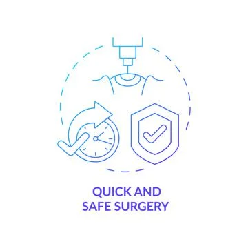 Safe surgery gradient concept icon Stock-Illustration