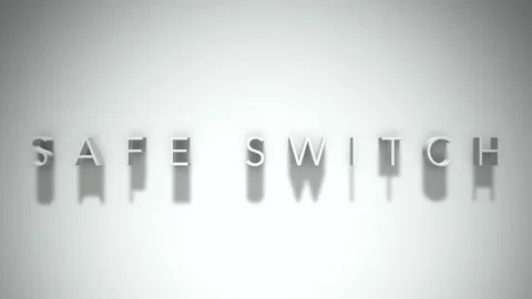 Safe switch 3D title animation with shadows on a white background Stock Footage 297510728
