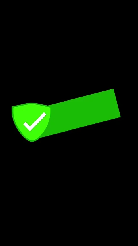 Safe transaction shield animation vertical video. UI UX interface design el.. Stock Footage 341613036