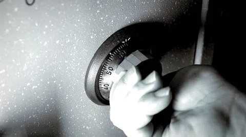 Safe Unlocked and Opened (b/w) Stock Footage 61965702