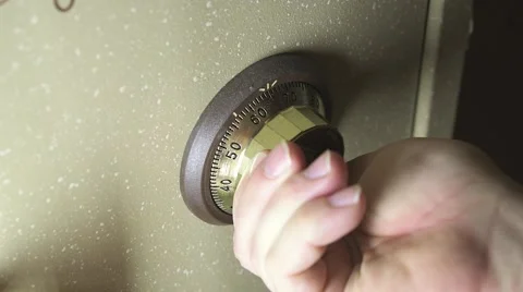 Safe Unlocked and Opened Stock Footage 61965513