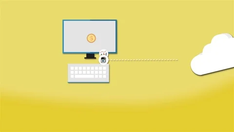 Safe Upload Data to external Cloud Stock Footage 124307098