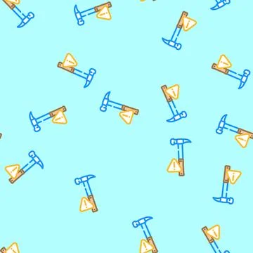 Safe use of tools injury prevention vector seamless pattern 스톡 일러스트
