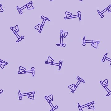 Safe use of tools injury prevention line vector seamless pattern Stock Illustration