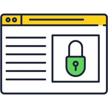 Safe user interface icon vector isolated on white Stock Illustration