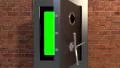 Safe vault closing greenscreen valuable security outro HD Footage