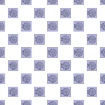 Safe vault door pattern protecting deposit box Illustration