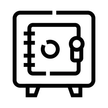 Safe vault icon for financial security and protection Ilustración de archivo