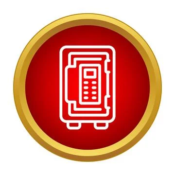 Safe vault icon for financial security and protection Ilustración de archivo