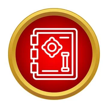 Safe vault icon representing security and protection Stock Illustration