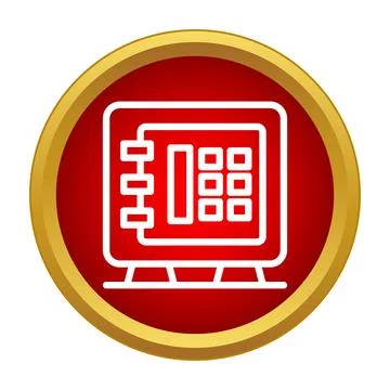 Safe vault icon for security and finance Stock Illustration
