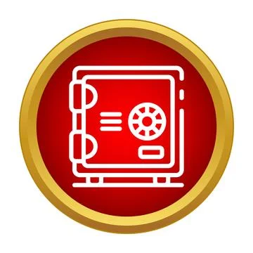 Safe vault icon symbolizing security and finance protection Ilustración de archivo