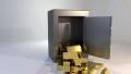 Safe vault opening spilling gold bars golden valuable win 4K 4k or 4k+ Resolution