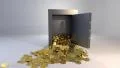 Safe vault opening spilling gold coins golden valuable win 4K 4k or 4k+ Resolution