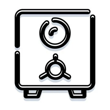 Safe vault protecting valuable assets and finances Stock Illustration