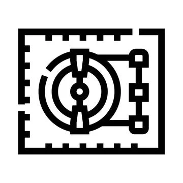 Safe vault security storage deposit box icon Ilustración de archivo