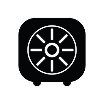 Safe vector icon line Stock Illustration