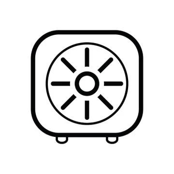 Safe vector icon line Stock Illustration