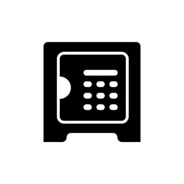Safe vector icon. Line style. Isolated on white background. Stockillustratie