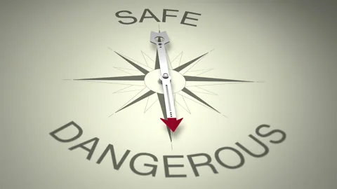 Safe Versus Dangerous Arrow 3D Animation Stock Footage 281073401