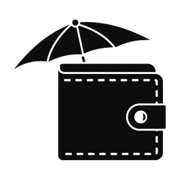 Safe wallet icon, simple style Stockillustratie