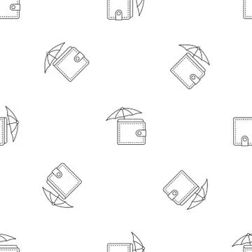 Safe wallet pattern seamless vector Stockillustratie