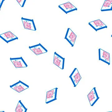 Safe in water focus isometric icon seamless pattern Stock Illustration