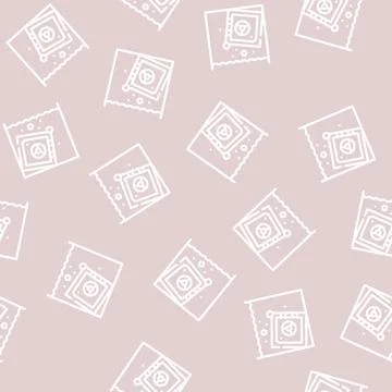 Safe in water focus line vector seamless pattern Stock Illustration