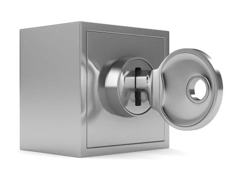 Safe on white background. Isolated 3D image Stock-Illustration