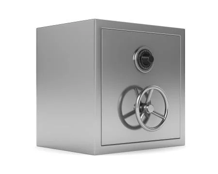 Safe on white background. Isolated 3D image Stockillustratie