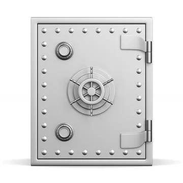 Safe on white background. Isolated 3D image Stock Illustration