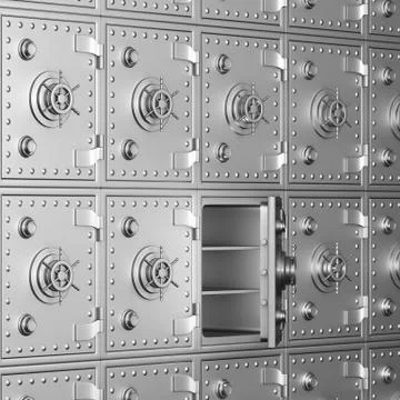 Safe on white background. Isolated 3D image Stock Illustration