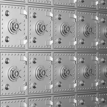 Safe on white background. Isolated 3D image Illustrazione stock