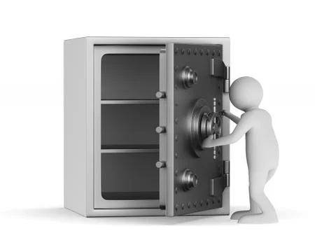 Safe on white background. Isolated 3D image Stock Illustration