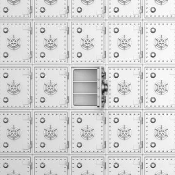 Safe on white background. Isolated 3D image Stock Illustration