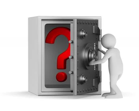 Safe on white background. Isolated 3D image Stock-Illustration