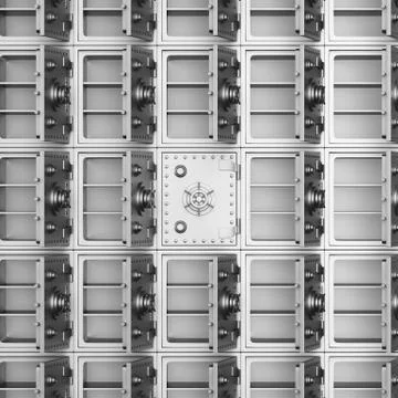 Safe on white background. Isolated 3D image 스톡 일러스트