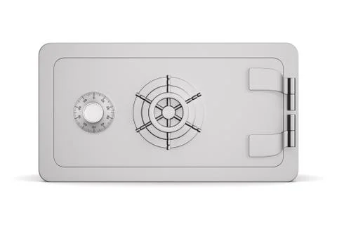 Safe on white background. Isolated 3D illustration Stockillustratie