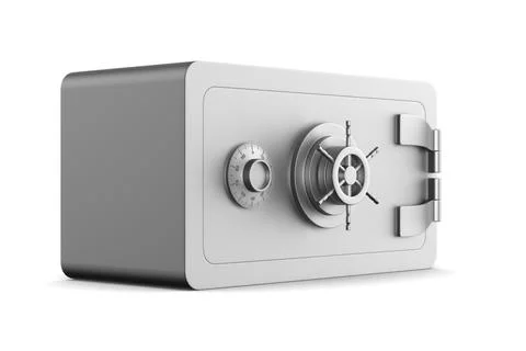 Safe on white background. Isolated 3D illustration Illustrazione stock