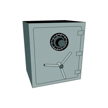 Safe on white 스톡 일러스트