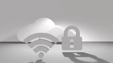 Safe wireless dig data cloud computing network connectivity Stock Footage 87437042