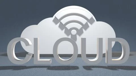 Safe wireless dig data cloud computing network connectivity online storage techn Illustrazione stock