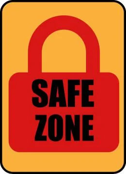 Safe zone sign Stock Illustration