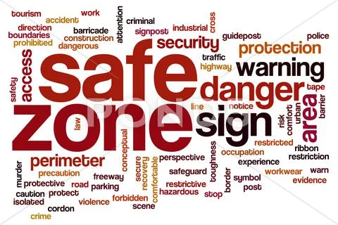 Safe zone word cloud: Royalty Free Illustration #41350298