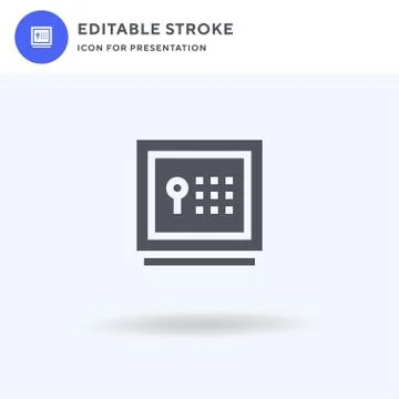 Safebox icon vector, filled flat sign, solid pictogram isolated on white, logo イラスト素材