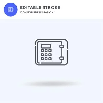Safebox icon vector, filled flat sign, solid pictogram isolated on white, logo Stockillustratie