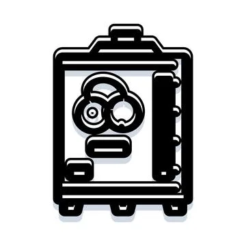 Safebox security icon representing data protection concept Stock Illustration