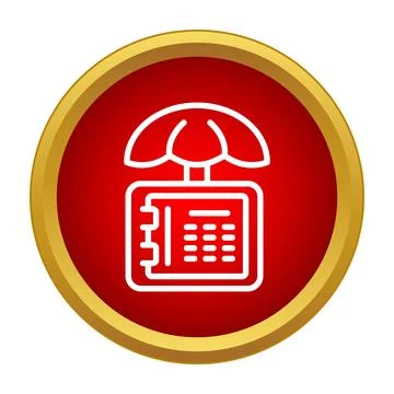 Safebox with umbrella securing digital data protection 스톡 일러스트